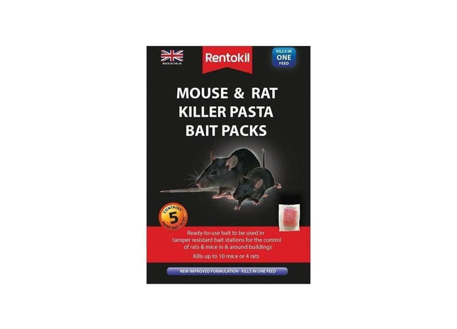 Rentokil Mouse & Rat Killer Pasta Bait (Sachets 5) Rentokil - RockBottom Nothampton