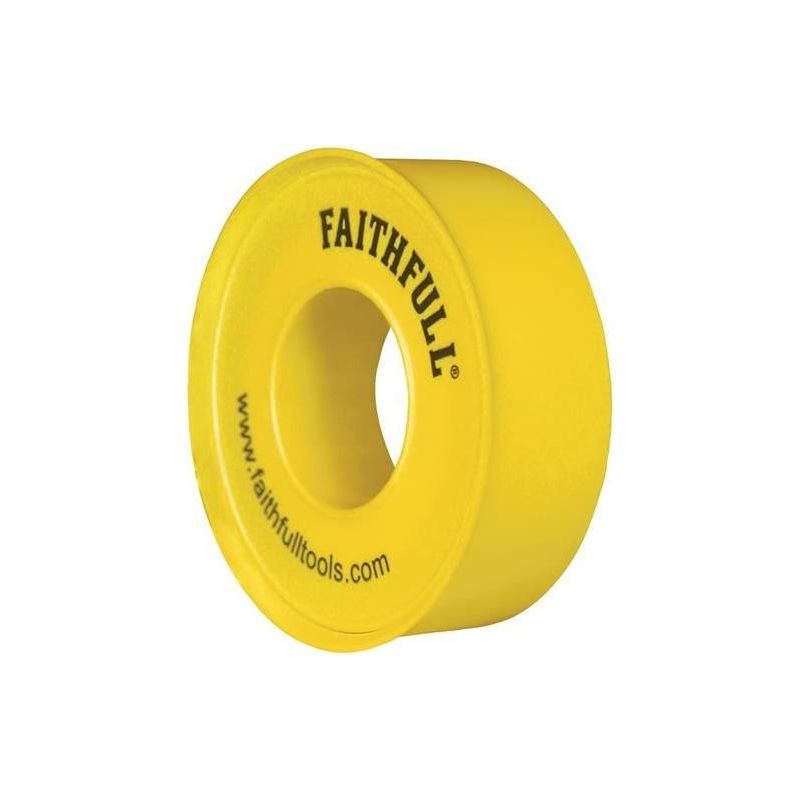 Faithfull P.T.F.E Gas Tape 12mm x 5m White (Pack 10) Faithfull - RockBottom Northampton