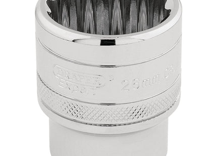 Draper HI-TORQ 12 Point Socket, 1/2" Sq. Dr., 26mm 33441 Draper - Town Tools 
