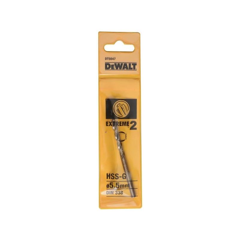 Dewalt Power Tools Extreme 2 Metal Drill Bit 5.5mm OL:93mm WL:57mm DeWALT Power Tools - RockBottom Northampton