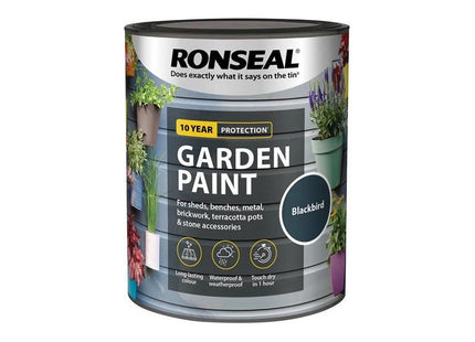 Ronseal Garden Paint Blackbird 750ml Ronseal - RockBottom Nothampton