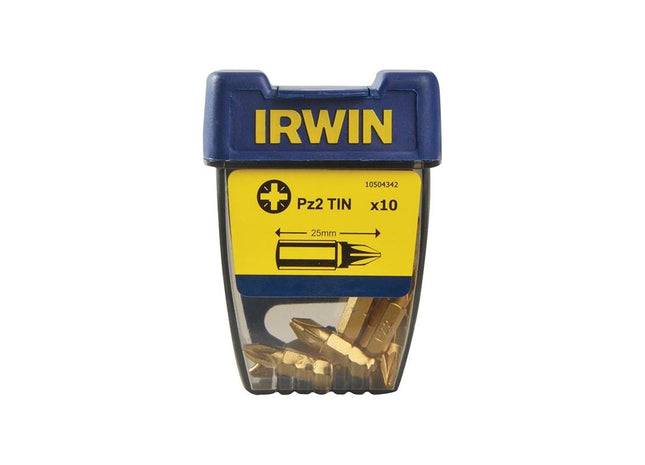 Irwin® Screwdriver Bits Pozidriv PZ2 25mm Titanium (Pack 10) IRWIN® - RockBottom Northampton