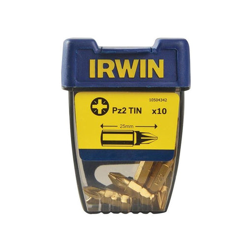 Irwin® Screwdriver Bits Pozidriv PZ2 25mm Titanium (Pack 10) IRWIN® - RockBottom Northampton