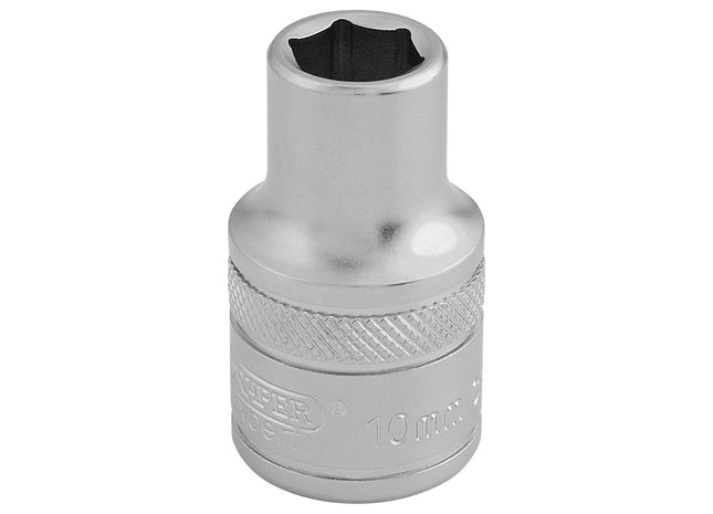 Draper 6 Point Metric Socket, 1/2" Sq. Dr., 10mm 16598 Draper - Town Tools 