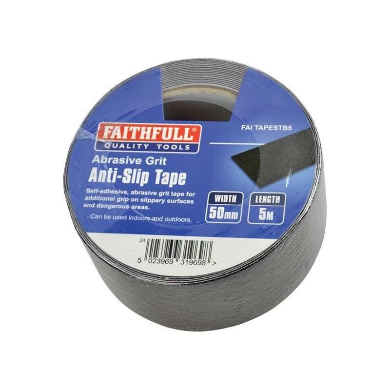 Faithfull Anti-Slip Tape 50mm x 5m Black Faithfull - RockBottom Northampton