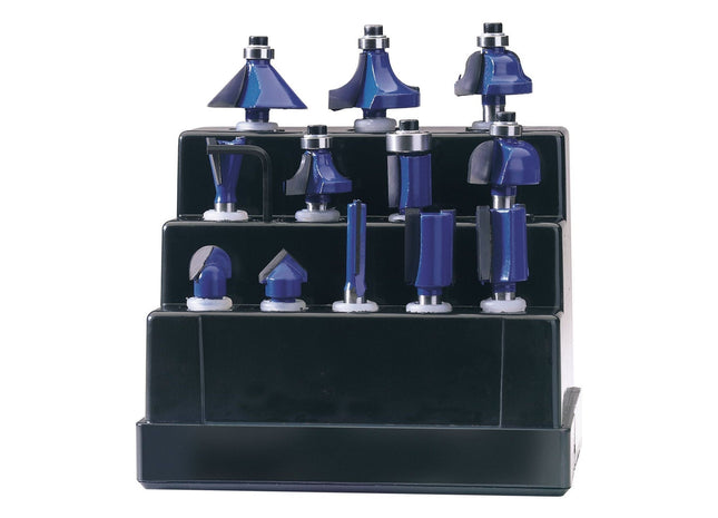 Draper TCT Router Bit Set, 1/4" (12 Piece) 72892 Draper - Town Tools 