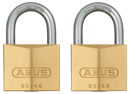 Abus Mechanical 65/40mm Brass Padlock Twin Carded ABUS Mechanical - RockBottom Northampton 