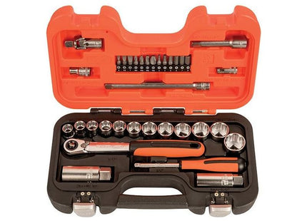 Bahco SL34 3/8in Drive Socket & Mech Set, 34 Piece Bahco - RockBottom Northampton