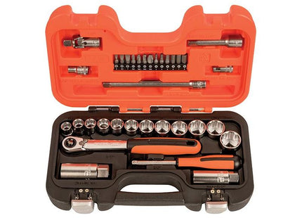 Bahco SL34 3/8in Drive Socket & Mech Set, 34 Piece Bahco - RockBottom Northampton