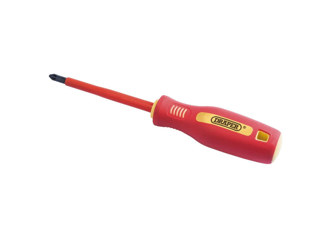 Draper Fully Insulated Soft Grip PZ TYPE Screwdriver, No.2 x 100mm (sold loose) Draper - Town Tools 