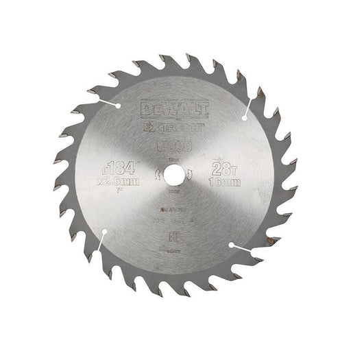 Dewalt Power Tools Series 40 Circular Saw Blade 184 x 16mm x 28T ATB DeWALT Power Tools - RockBottom Northampton