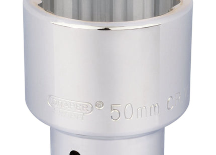 Draper 12 Point Socket, 3/4" Sq. Dr., 50mm 16707 Draper - Town Tools 