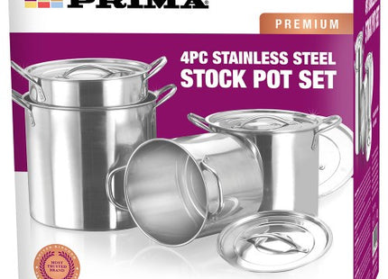4Pc Stock Pot Set