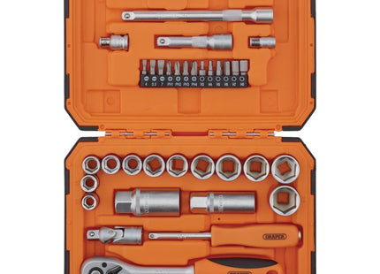 Draper HI-TORQ 6 Point Socket Set, 1/4" and 3/8" (34 Piece) 22110 Draper - Town Tools 