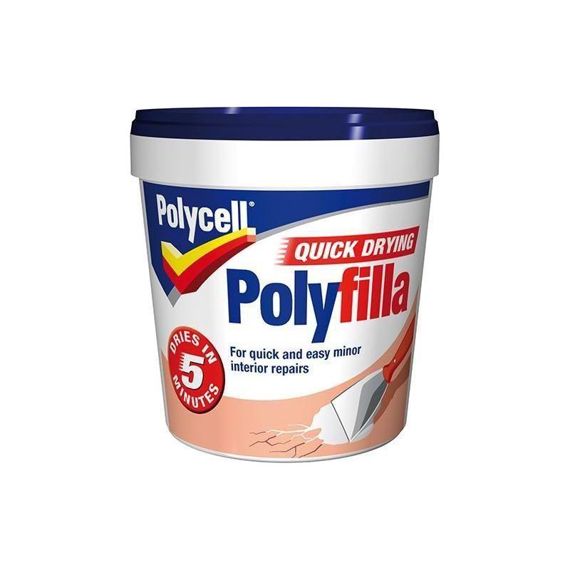 Polycell Multipurpose Quick Drying Polyfilla Tub 1kg Polycell - RockBottom Nothampton