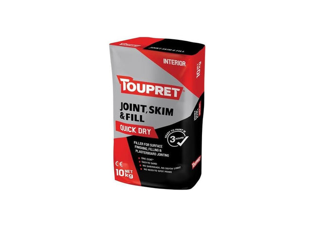 Toupret Quick Dry Joint Skim & Fill 10kg Toupret - RockBottom Northampton