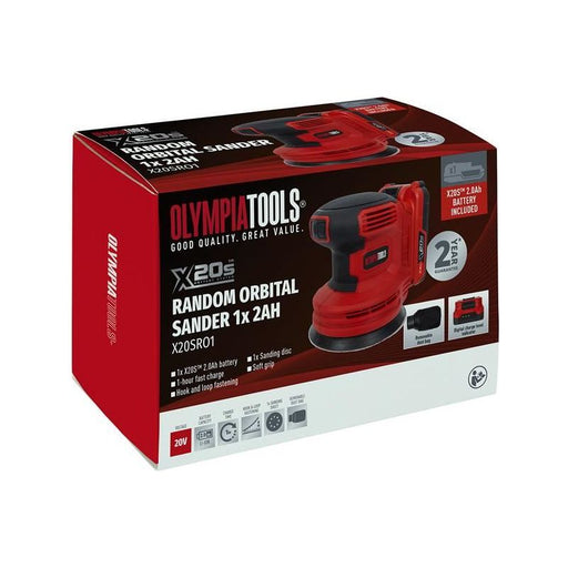 Olympia Power Tools X20S™ Random Orbital Sander 20V 1 x 2.0Ah Li-ion Olympia Power Tools - RockBottom Nothampton