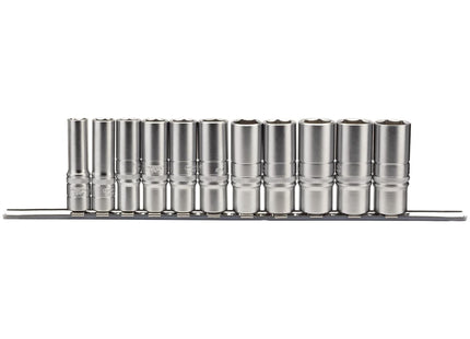 Draper Imperial Deep Socket Set on a Metal Rail, 3/8" Sq. Dr. (11 Piece) 16495 Draper - Town Tools 