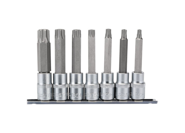 Draper TX-STAR Security Socket Bit Set, 1/2" Sq. Dr., 100mm (7 Piece) Draper - Town Tools 