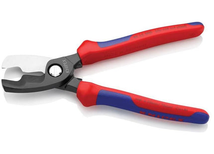 Knipex Cable Shears with Twin Cutting Edge Multi-Component Grip 200mm Knipex - RockBottom Northampton