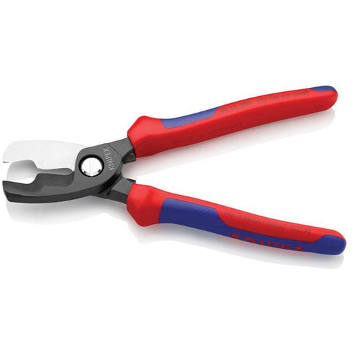 Knipex Cable Shears with Twin Cutting Edge Multi-Component Grip 200mm Knipex - RockBottom Northampton