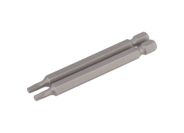 Draper TX-STAR Insert Bit, 1/4" Hex, 75mm Long, T15 (Pack of 2) Draper - Town Tools 