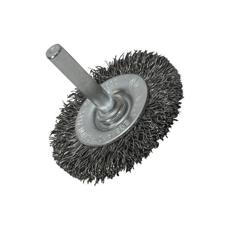 Faithfull Wire Brush 50mm x 6mm Shank, 0.30 Wire Faithfull - RockBottom Northampton