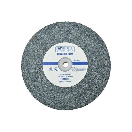 Faithfull General Purpose Grinding Wheel 200 x 25mm Coarse Alox Faithfull - RockBottom Northampton