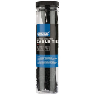 Draper Assorted Nylon Cable Tie Pack (200 Piece) 90725 Draper - Town Tools 