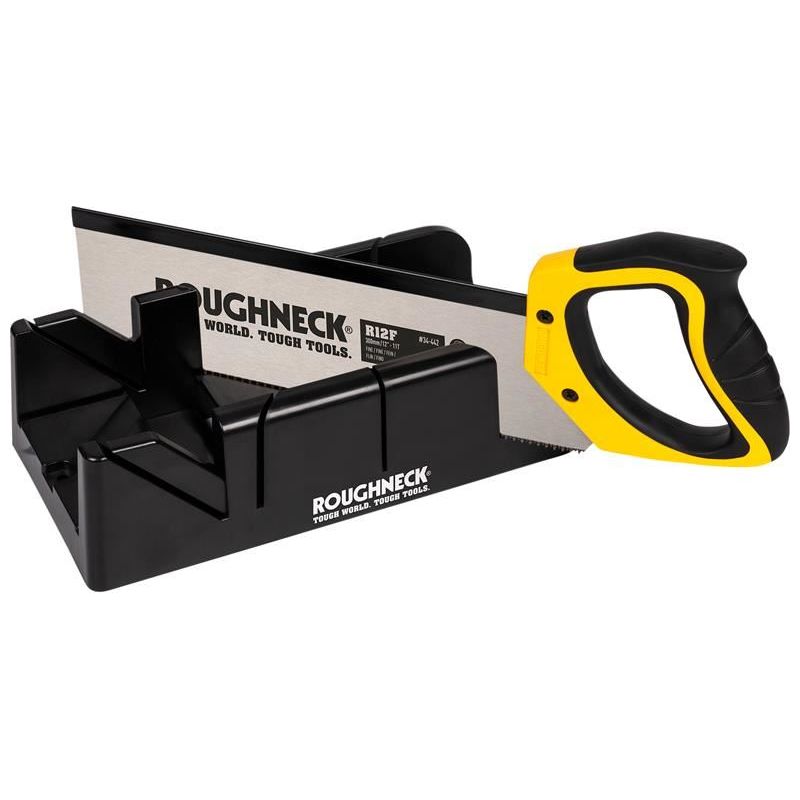 Roughneck Mitre Box & Hardpoint Tenon Saw Set 300mm (12in) Roughneck - RockBottom Nothampton