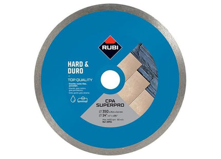 Rubi Tiling Tools CPA350 Continuous Rim Diamon Blade 350mm RUBI TILING TOOLS - RockBottom Nothampton