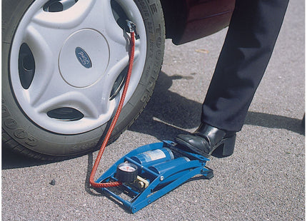 Draper Double Cylinder Foot Pump with Pressure Gauge 25996 Draper - Town Tools 