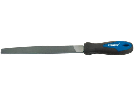 Draper Soft Grip Engineer's Flat File and Handle, 200mm 44952 Draper - Town Tools 