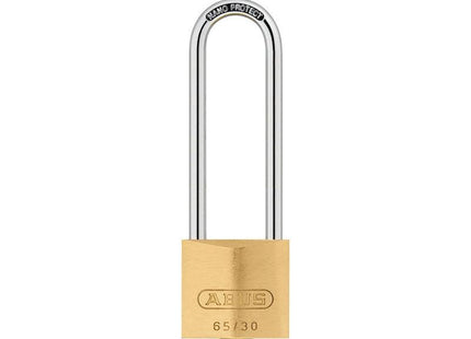 Abus Mechanical 65/30mm Brass Padlock 60mm Long Shackle Keyed Alike 6304 ABUS Mechanical - RockBottom Northampton 