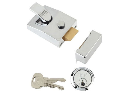 Yale Locks 89 Deadlock Nightlatch 60mm Backset Chrome Finish Box Yale Locks - RockBottom Northampton