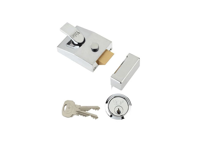 Yale Locks 89 Deadlock Nightlatch 60mm Backset Chrome Finish Box Yale Locks - RockBottom Northampton