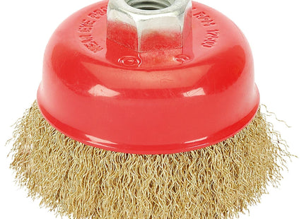 Draper Brassed Steel Crimped Wire Cup Brush, 75mm, M14 41444 Draper - Town Tools 