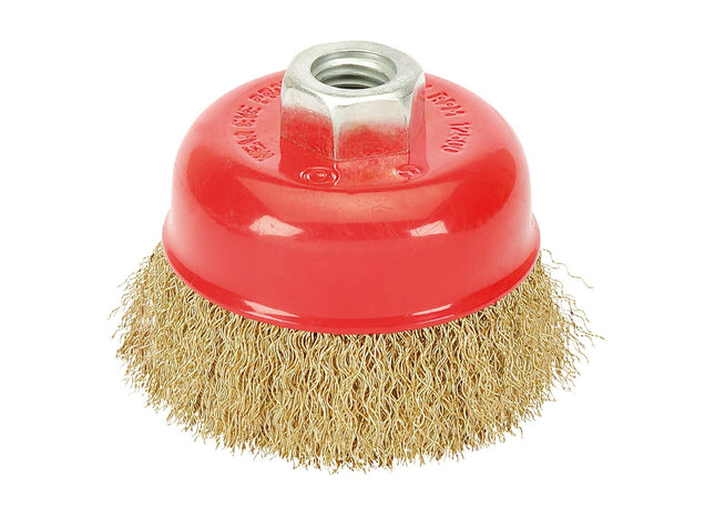 Draper Brassed Steel Crimped Wire Cup Brush, 75mm, M14 41444 Draper - Town Tools 