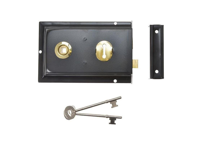 Yale Locks P334 Rim Lock Black Finish 156 x 104mm Visi Yale Locks - RockBottom Northampton