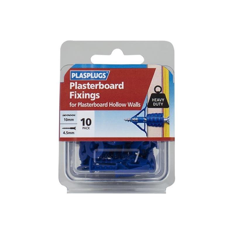 Plasplugs HCF110 Heavy-Duty Plasterboard Fixings Pack of 10 Plasplugs - RockBottom Nothampton