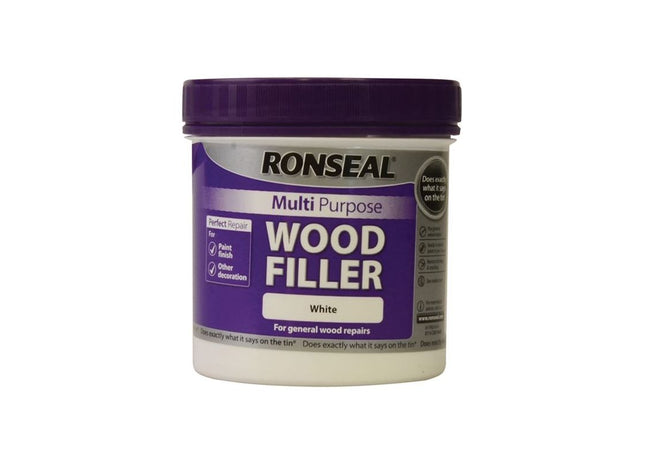 Ronseal Multipurpose Wood Filler Tub White 465g Ronseal - RockBottom Nothampton