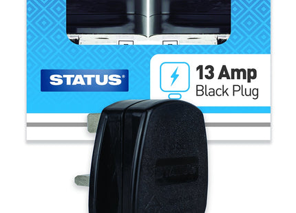 13 Amp Plug Black