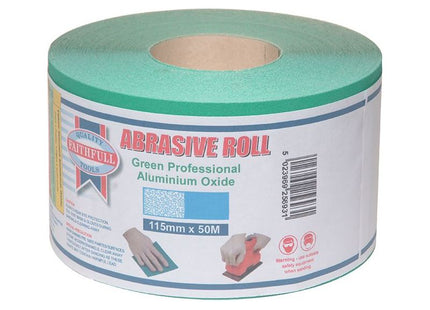 Faithfull Aluminium Oxide Sanding Paper Roll Green 115mm x 50m 60G Faithfull - RockBottom Northampton