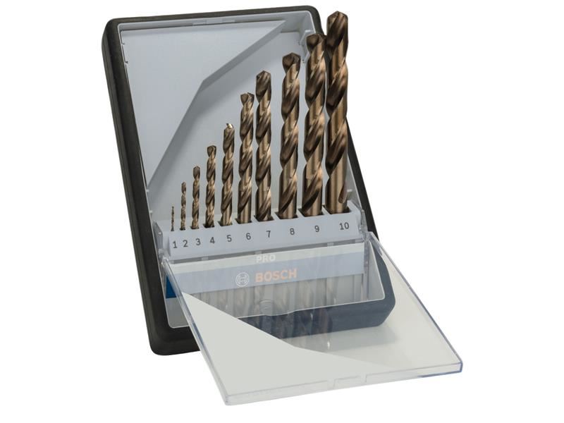 Bosch Powertool Accessories PRO Stainless Steel HSS-Co Twist Drill Bit Set, 10 Piece Bosch Powertool Accessories - RockBottom Northampton