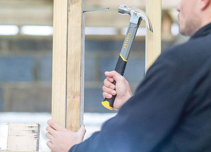 Stanley® Hand Tools Curved Claw Hammer Fibreglass Shaft 450g (16oz) STANLEY® Hand Tools - RockBottom Nothampton