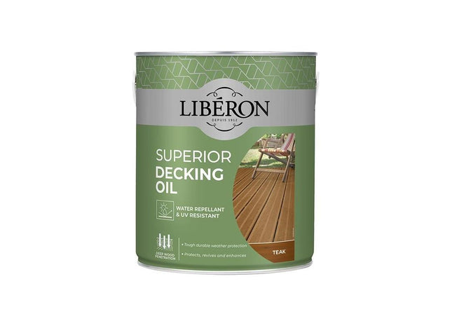 Liberon Superior Decking Oil Teak 2.5 litre Liberon - RockBottom Northampton