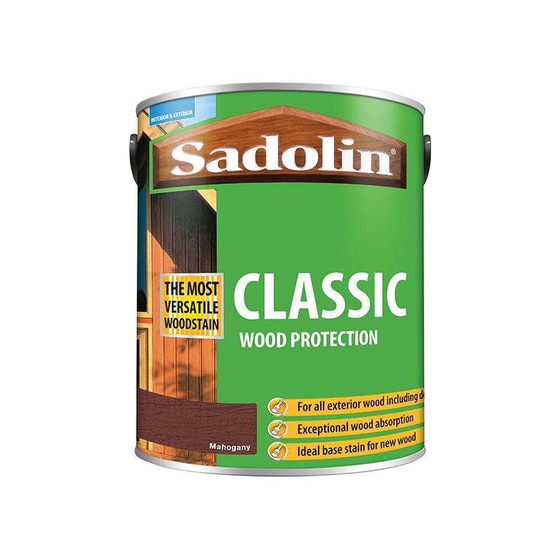 Sadolin Classic Wood Protection Mahogany 5 litre Sadolin - RockBottom Nothampton