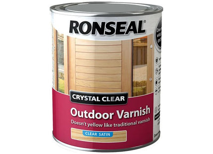 Ronseal Crystal Clear Outdoor Varnish Satin 750ml Ronseal - RockBottom Nothampton