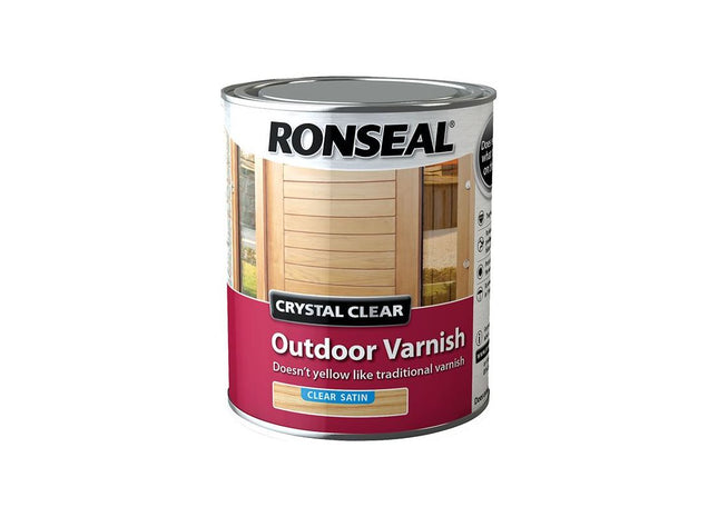 Ronseal Crystal Clear Outdoor Varnish Satin 750ml Ronseal - RockBottom Nothampton