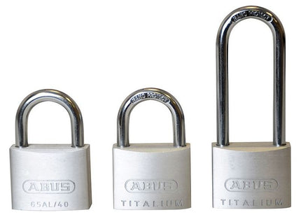 Abus Mechanical 64TI/40mm TITALIUM™ Padlock Triple Pack (1 Long Shackle) ABUS Mechanical - RockBottom Northampton 